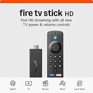 King Konnect Fire TV Stick HD (newest model), free and live TV, Alexa Voice Remote, smart home controls, HD streaming