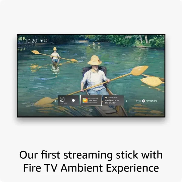 Amazon - Fire TV Stick 4K Max streaming device, supports Wi-Fi 6E, Ambient Experience, free & live TV without cable or satellite - Black - Image 4